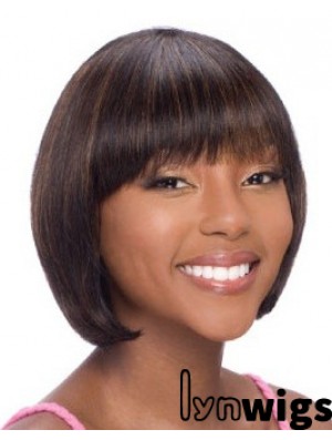 Chin Length Auburn Straight Bobs Cheapest African American Wigs