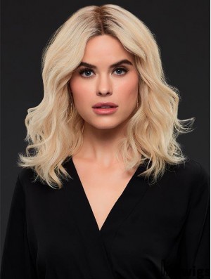 Layered 14 inch Shoulder Length Wavy Style Medium Wigs