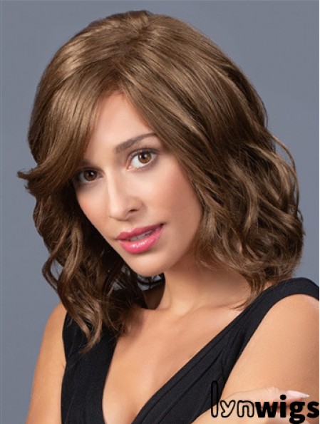 Layered 14 inch Shoulder Length Wavy Suitable Medium Wigs