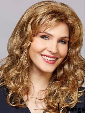 Layered Capless 16 inch Wavy Blonde Long Wigs