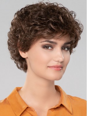 Curly Brown Short 8 inch Gorgeous Classic Wigs