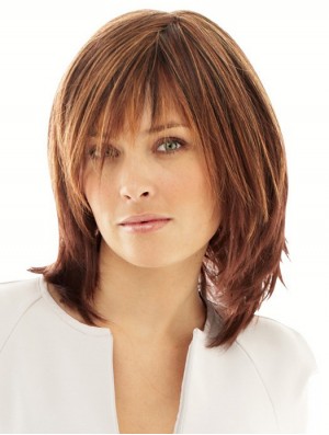 Synthetic Wigs Online UK With Monofilament Layered Cut Straight Style