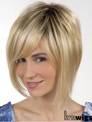 Chin Length Blonde Great 8 inch Straight Bob Wigs