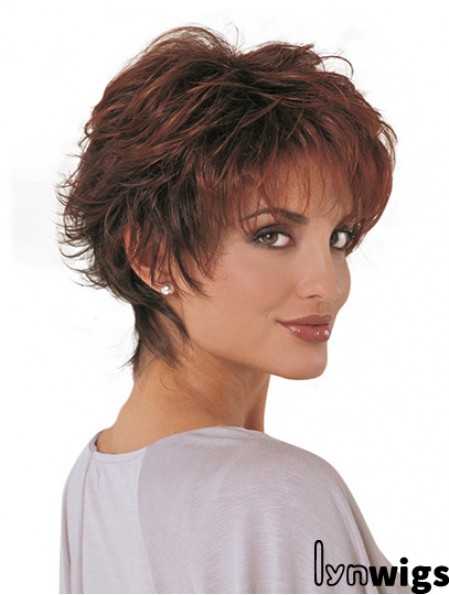 Synthetic Fashion Wigs Classic Cut Short Length Auburn Color