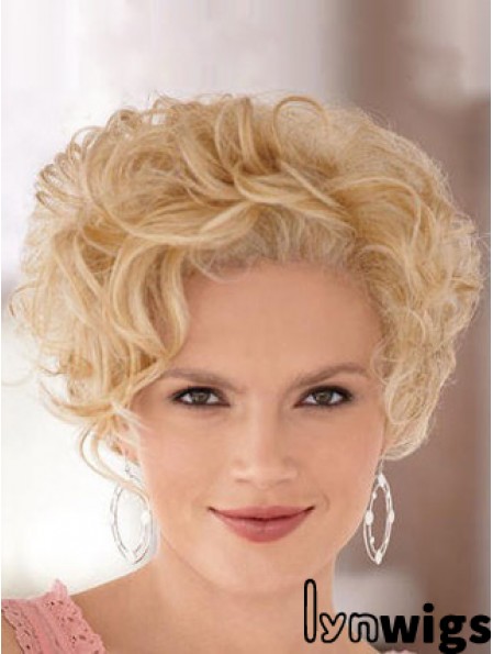 High Quality Blonde Short Curly Classic Lace Front Wigs