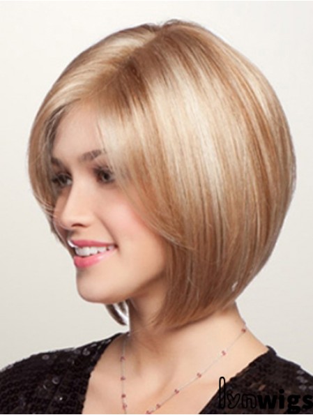 Short Synthetic Lace Wigs Bobs Cuts Blonde Color