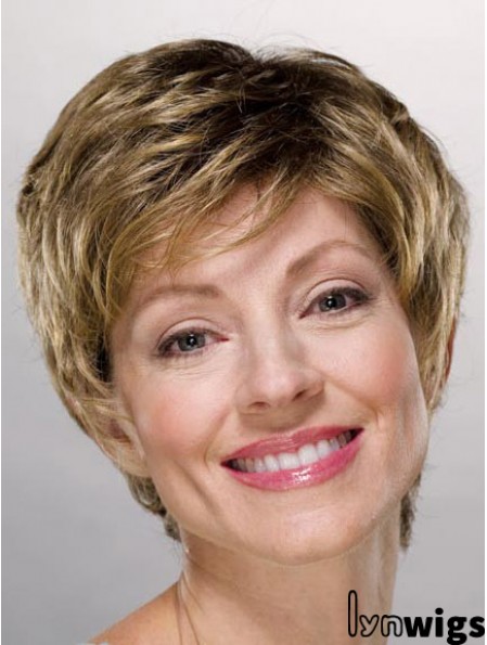 Ladies Wigs Cheap Synthetic With Capless Boycuts Short Length