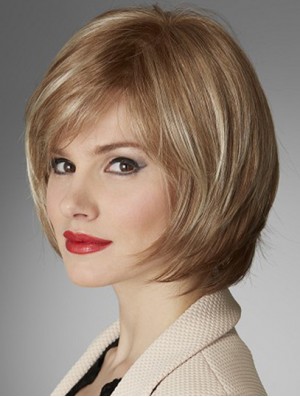 Top Quality Synthetic Wigs With Monofilament Bobs Cut Chin Length