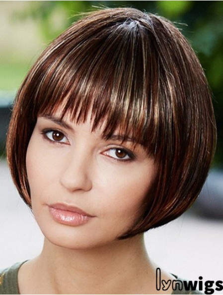 Best Synthetic Wigs For Women With Straight Hair Style Brown Color