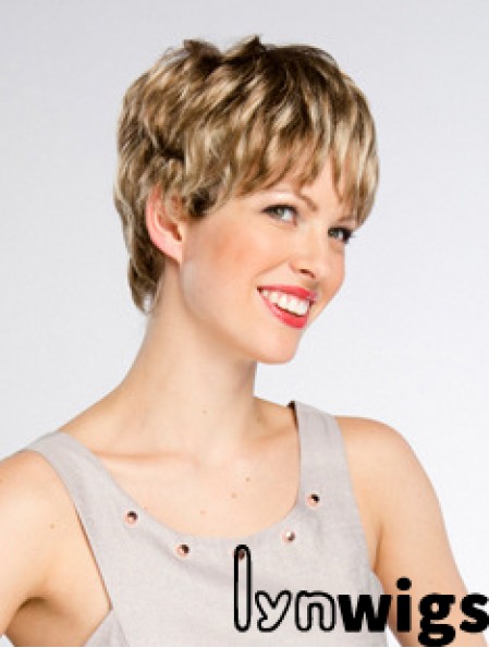 Short Wavy Monofilament Layered 8 inch Online Synthetic Wigs