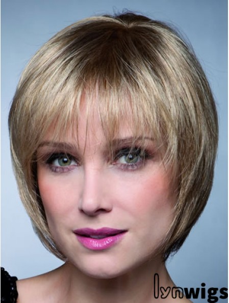 Short Bobs Straight Blonde Top Synthetic Wigs