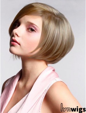 Lace Front Chin Length Straight Blonde Best Bob Wigs