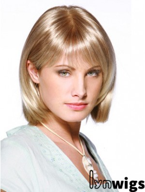 Lace Front Chin Length Straight Blonde Fabulous Bob Wigs