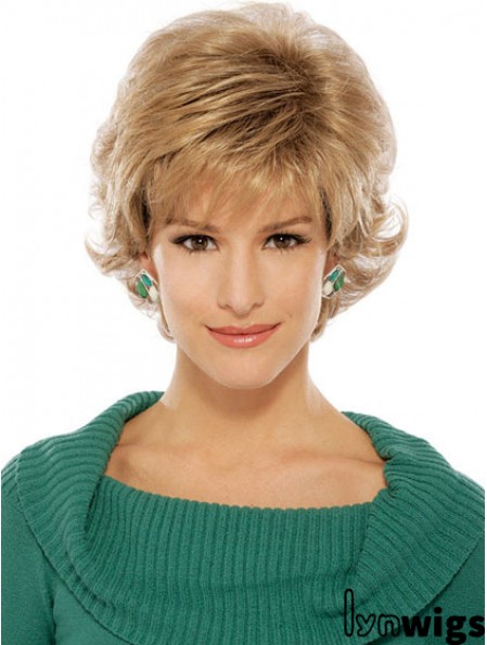 Wavy Blonde Suitable Short Classic Wigs