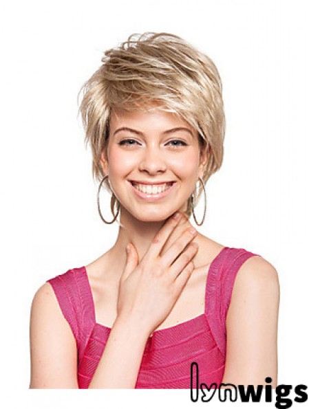 Short Boycuts Straight Blonde Amazing Synthetic Wigs