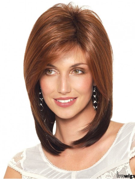 Shoulder Length Bobs Straight Auburn Discount Synthetic Wigs