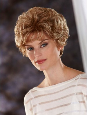 Wavy Blonde Cheap Cropped Classic Wigs