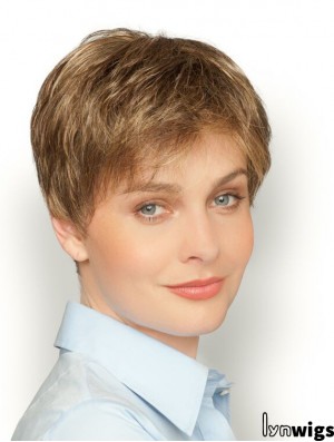 Best 6 inch Straight Blonde Boycuts Short Wigs