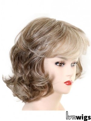 Chin Length Layered Wavy Soft Synthetic Wigs