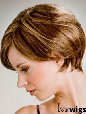 New 8 inch Straight Blonde Boycuts Short Wigs