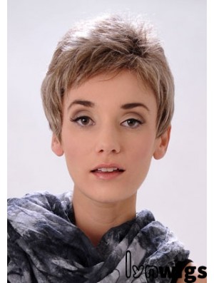 Cropped Boycuts Straight Blonde Gorgeous Synthetic Wigs