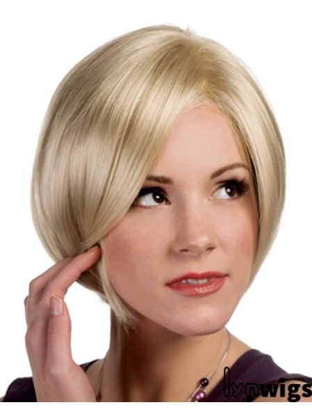 Straight Chin Length Blonde 10 inch Lace Front Hairstyles Bob Wigs