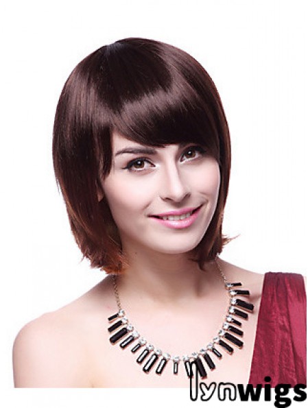 Chin Length Bobs Straight Auburn Fabulous Synthetic Wigs