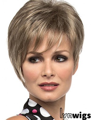 Straight With Bangs 8 inch Sassy Short Wigs