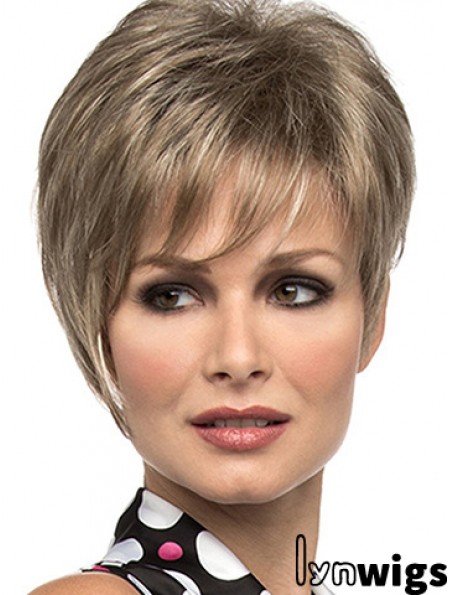 Straight With Bangs 8 inch Sassy Short Wigs