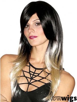 Straight Style 20 inch Ombre/2 Tone With Bangs Long Wigs