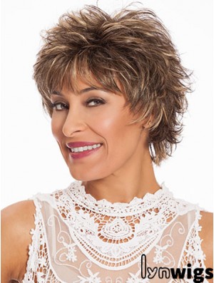 Wavy Layered 8 inch Modern Short Wigs