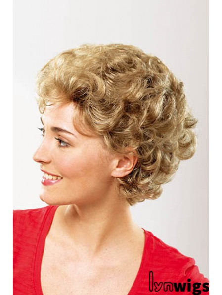 Synthetic Curly Blonde 8 inch Short Capless Classic Womens Wigs