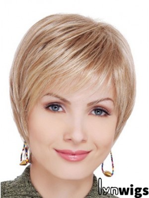 Best Blonde Short Straight Layered Lace Front Wigs