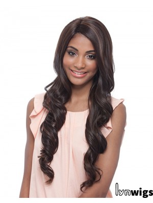 Long Wavy Layered Comfortable Brown Lace Front Wigs