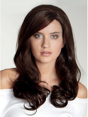 Wavy With Bangs Long Auburn Beautiful Lace Front Wigs