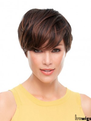 Wavy Boycuts Cropped Brown Best Lace Front Wigs