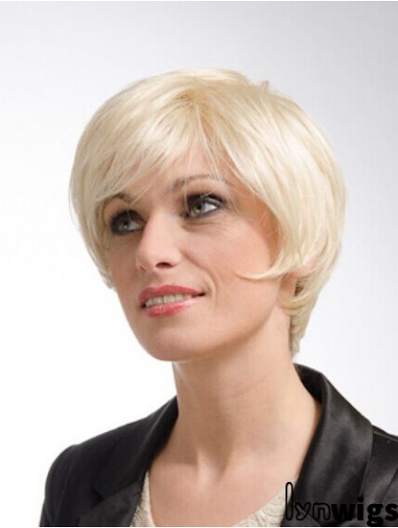 Blonde 10 inch Flexibility Short Straight Layered Lace Wigs