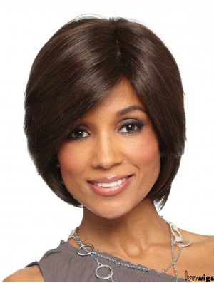 Lace Front Chin Length Straight Brown Ideal Bob Wigs