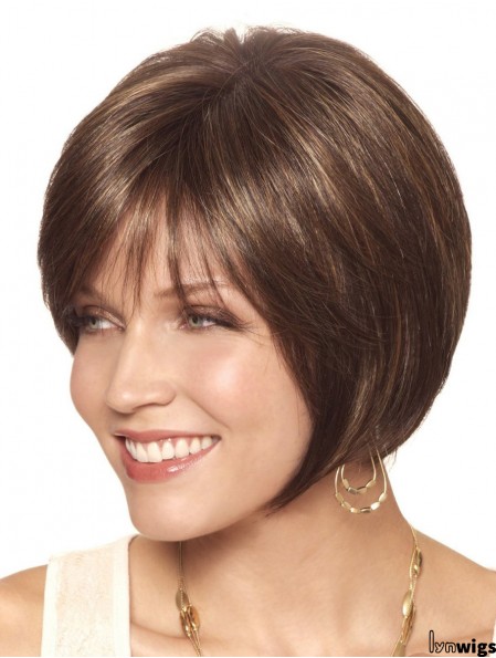 Bobs Short Brown Straight Hairstyles Petite Wigs