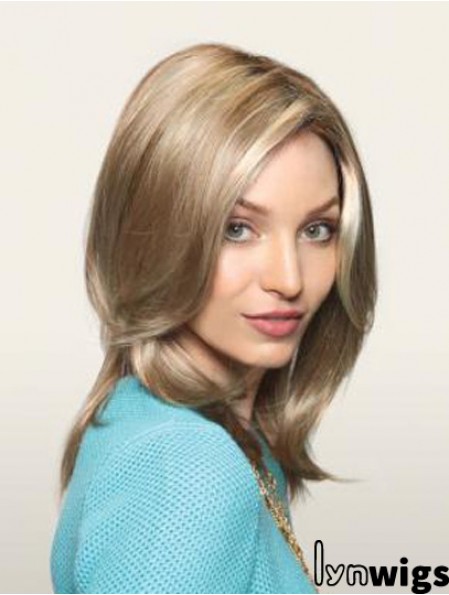 Layered Long Straight Blonde 16 inch Sassy Monofilament Wigs