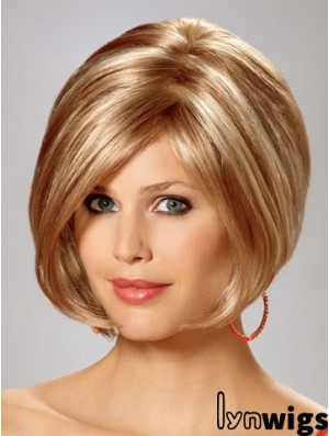 Capless Chin Length Straight Blonde Gorgeous Bob Wigs