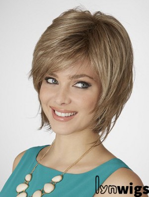 Blonde Straight Chin Length 10 inch Capless Durable Bob Wigs