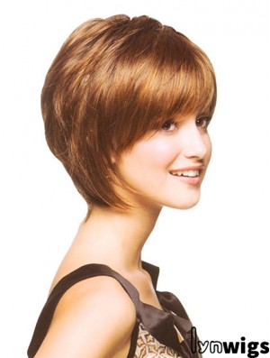 Capless Chin Length Straight Auburn Incredible Bob Wigs