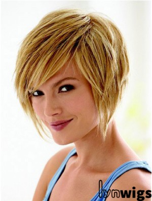 Short Hair Styles Bob With Capless Synthetic Straight Style Bobs