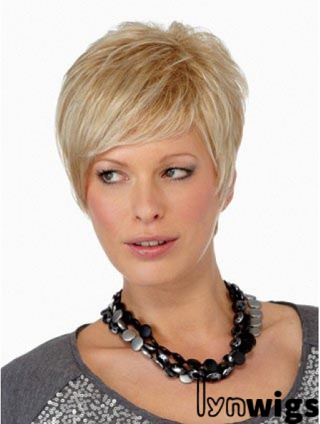 Boycuts Straight Blonde Capless Online Short Wigs