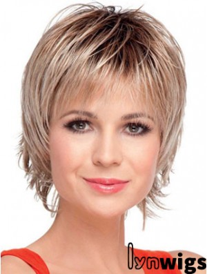 Boycuts Straight Blonde Capless Amazing Short Wigs