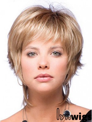 Boycuts Straight Blonde Capless Beautiful Short Wigs