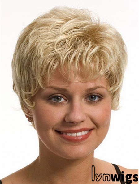 Boycuts Wavy Blonde Capless Best Short Wigs