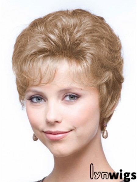 Wavy Blonde Ideal Cropped Classic Lady Wig