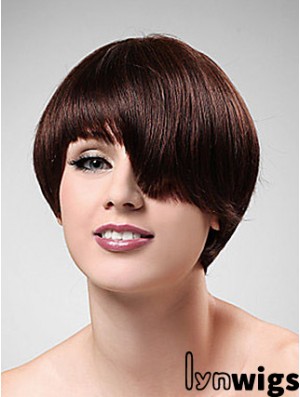 Boycuts Straight Auburn Capless Comfortable Short Wigs